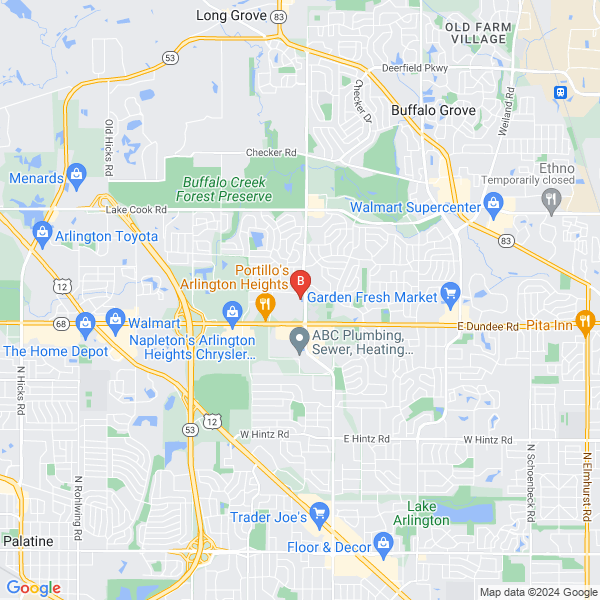 The AppShark location map: 251 Happfield Drive, Arlington Heights, IL